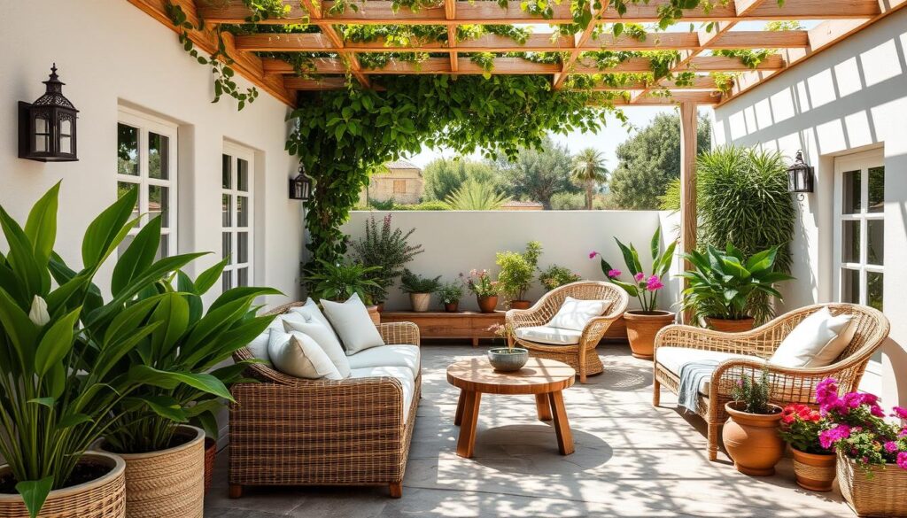 relaxing summer patio designs with natural textures