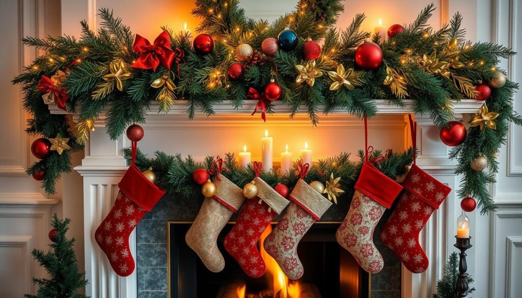 christmas fireplace decorations