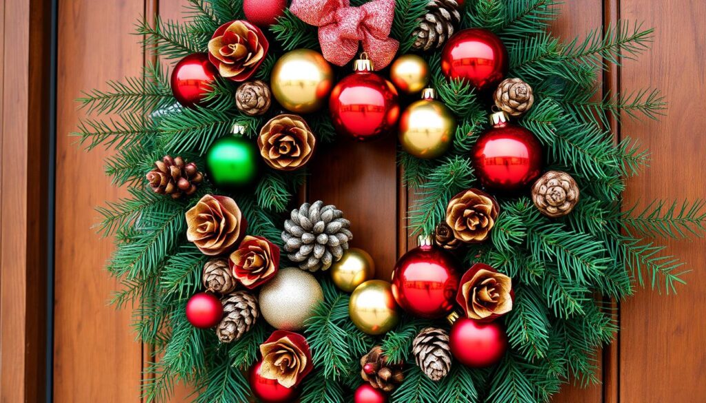 unique wreaths with ornaments